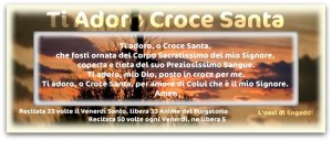 banner croce Ti adoro Croce Santa Oasi